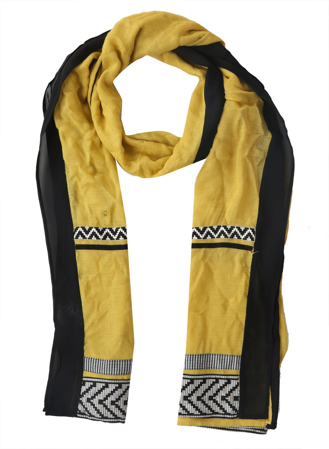 Yellow Printed Dupatta