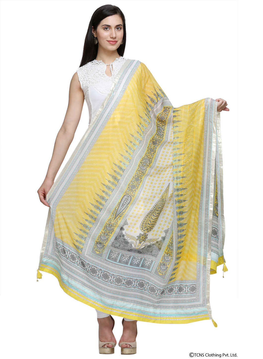 White Dupatta