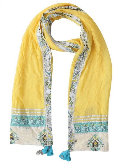 Yellow Printed Dupatta