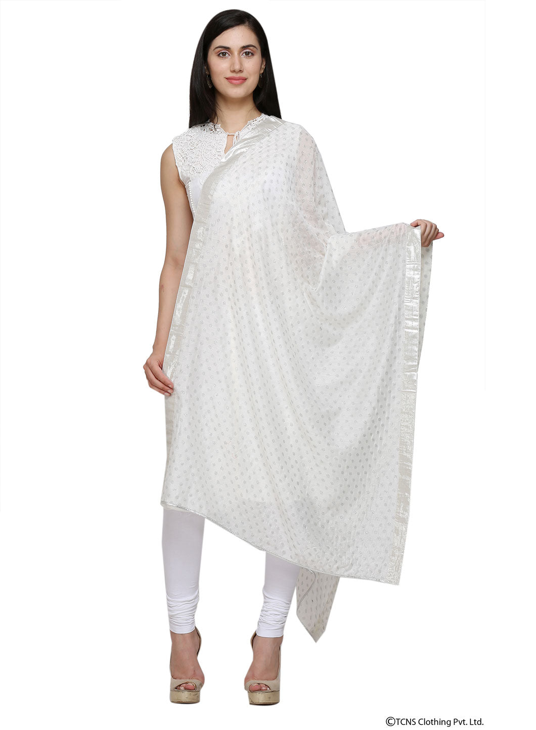 White Dupatta