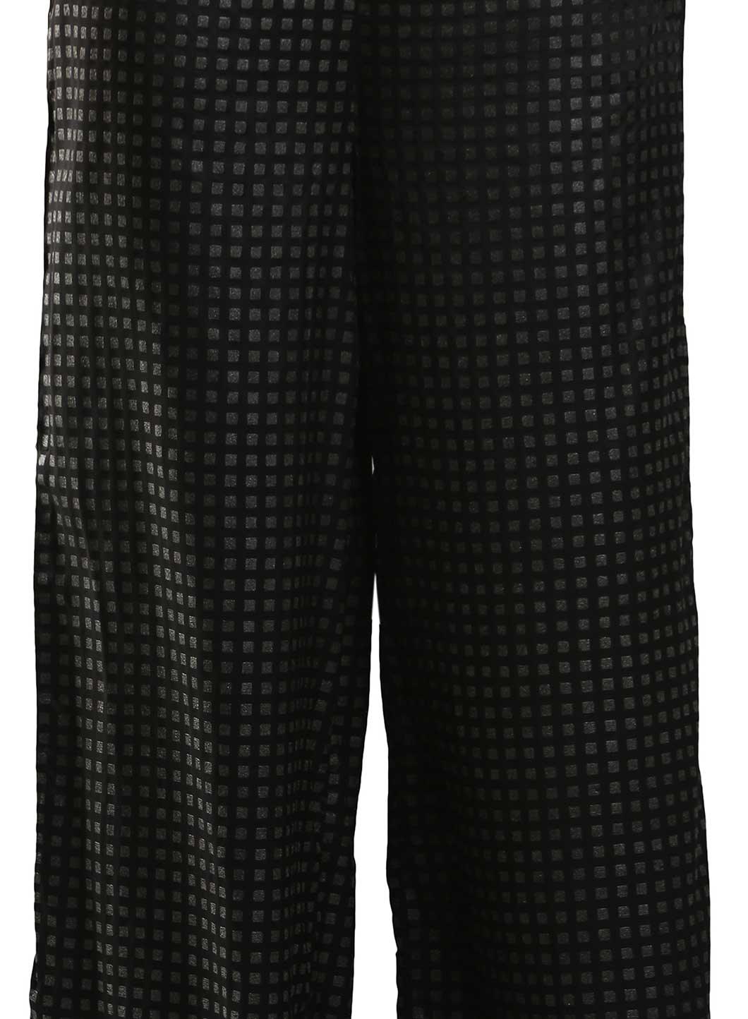 Black Printed Pants - wforwoman