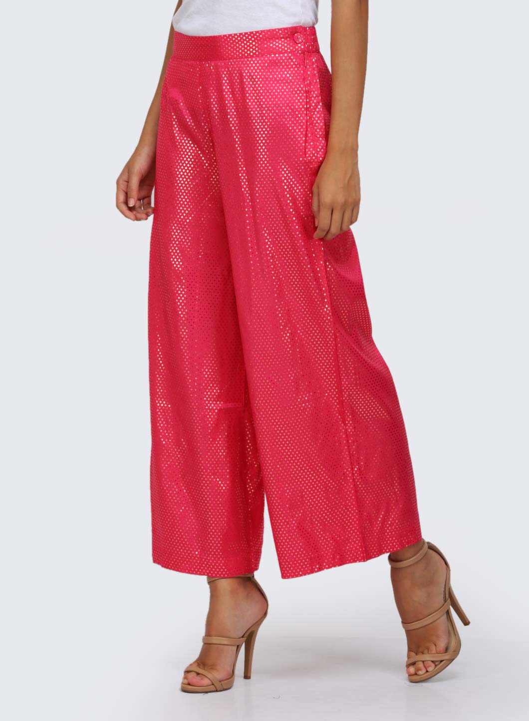 Pink Printed Palazzos