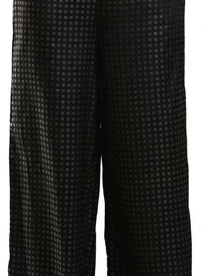 Black Printed Pants - wforwoman