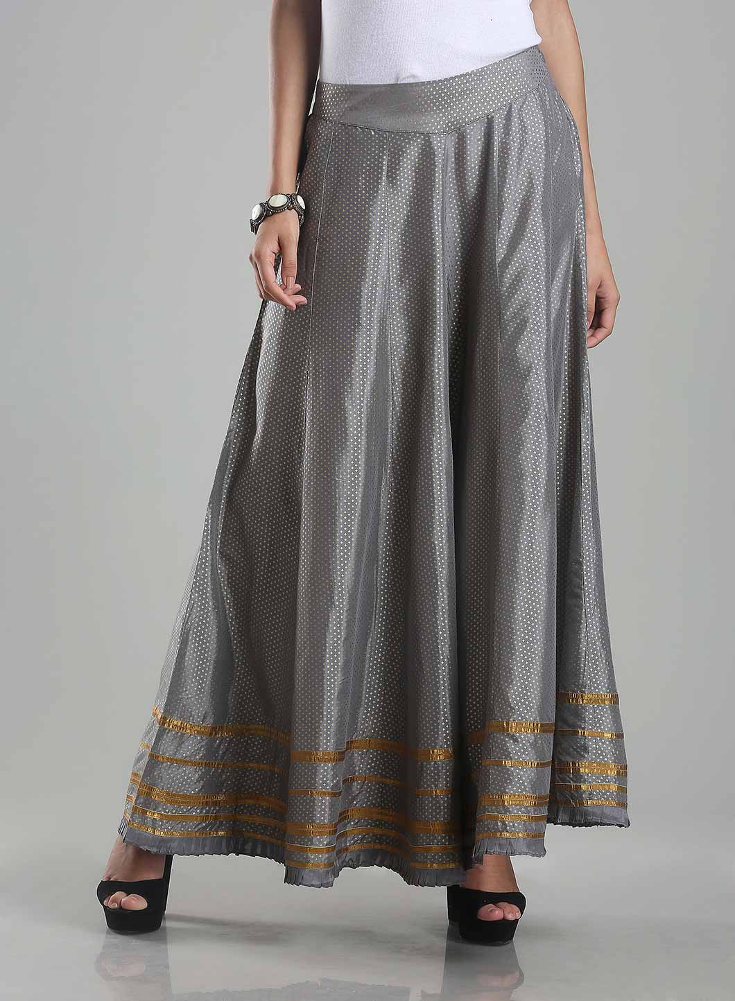 Grey Printed Culottes