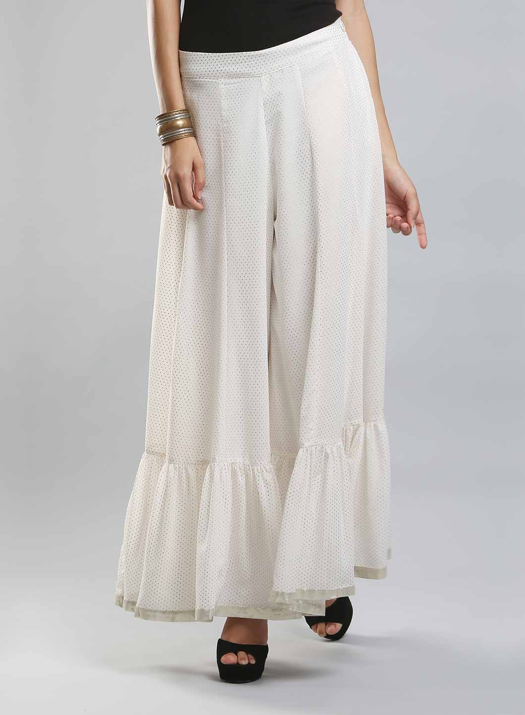 White Printed Culottes