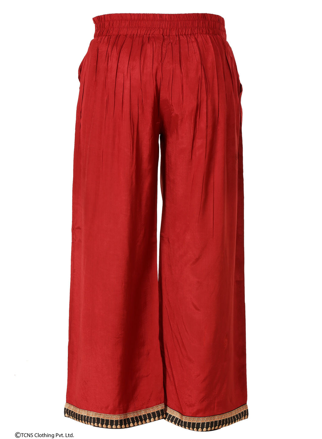 Red Printed Pants