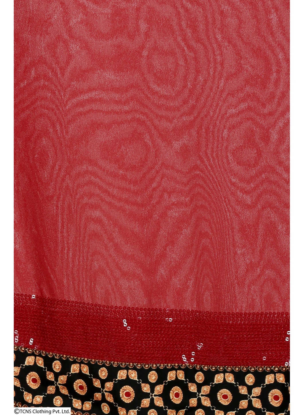 Red Printed Dupatta