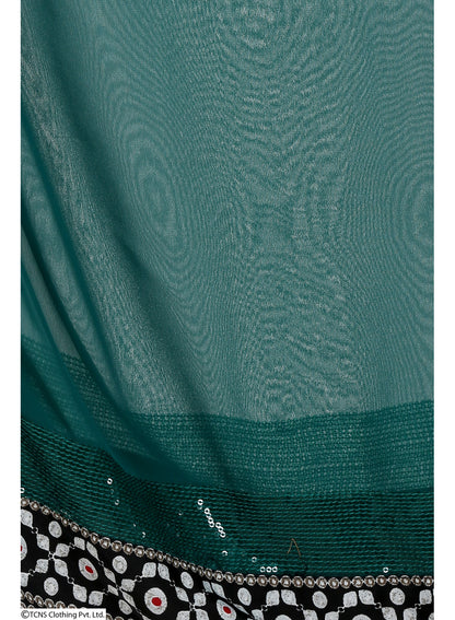 Green Printed Dupatta