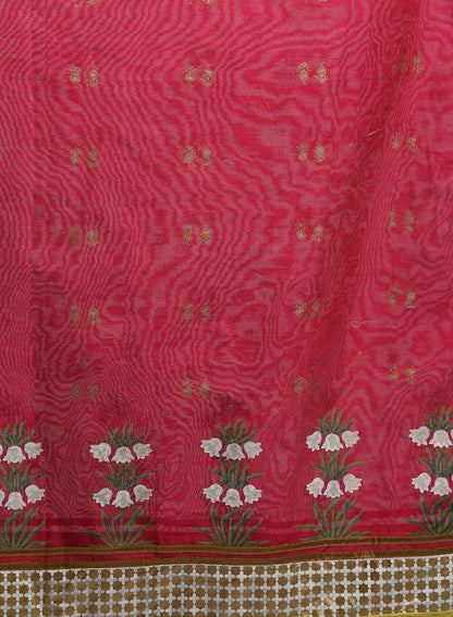 Pink Printed Dupatta