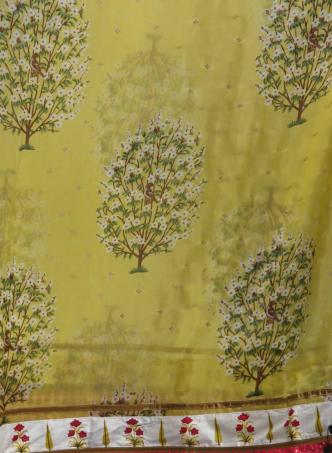 Yellow Printed Dupatta