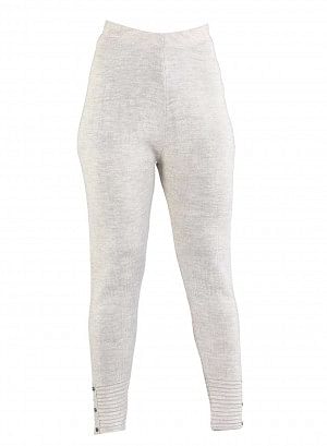 Beige Solid Woollen Leggings