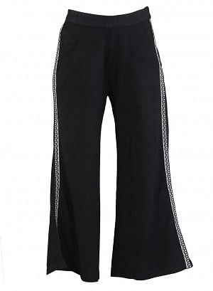 Black Solid Palazzos