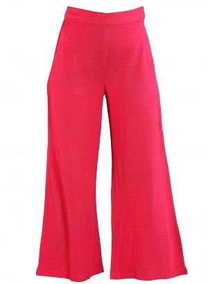 Red Solid Palazzos