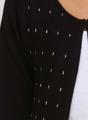 Black Flared Cardigan