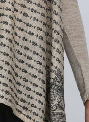 Beige Printed Cape