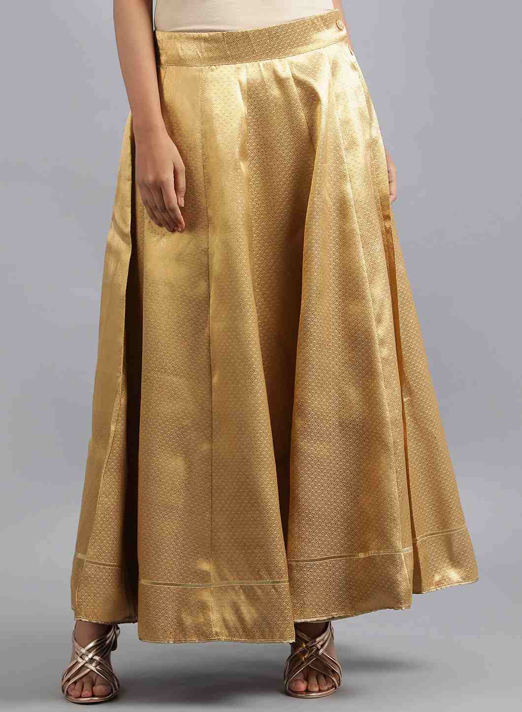 Gold Jacquard Skirt