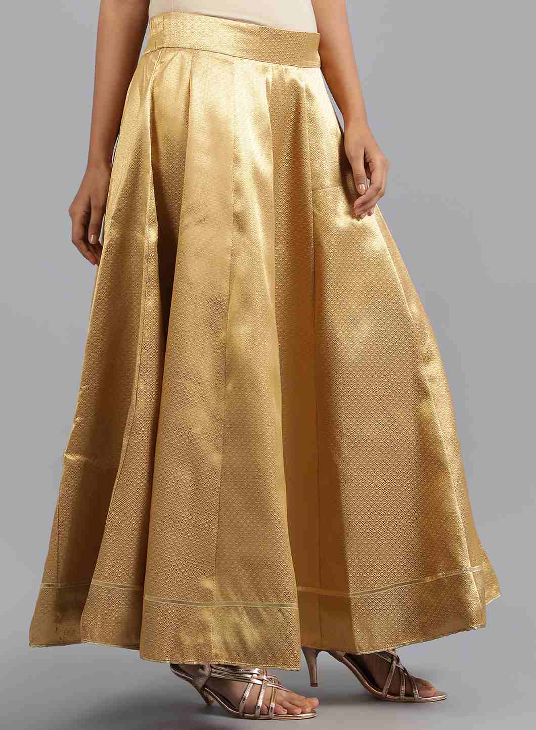 Gold Jacquard Skirt