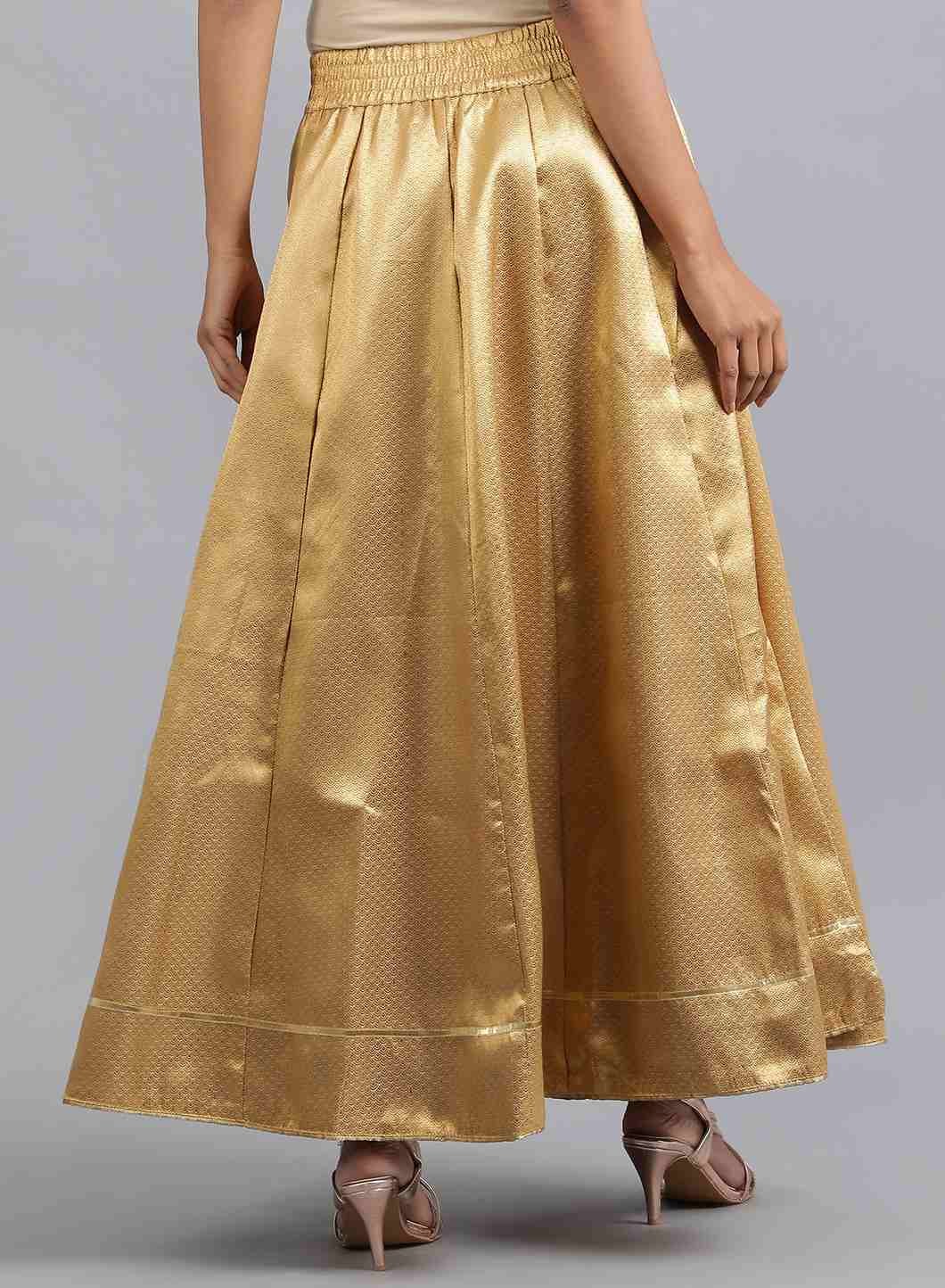 Gold Jacquard Skirt