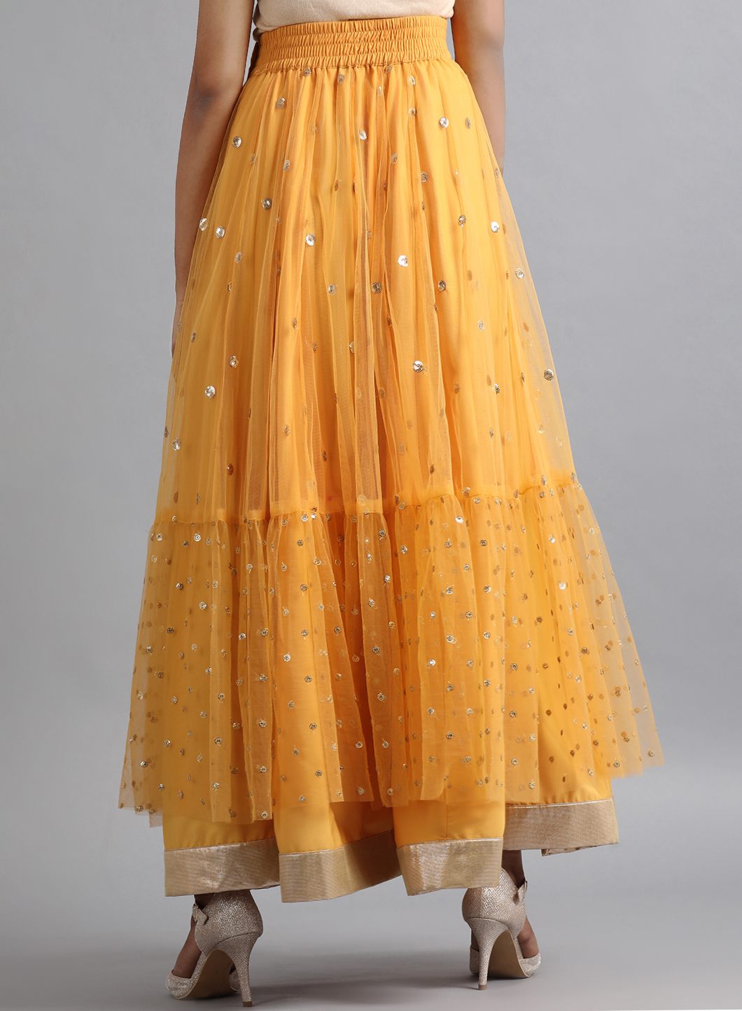 Yellow Flared Skirt