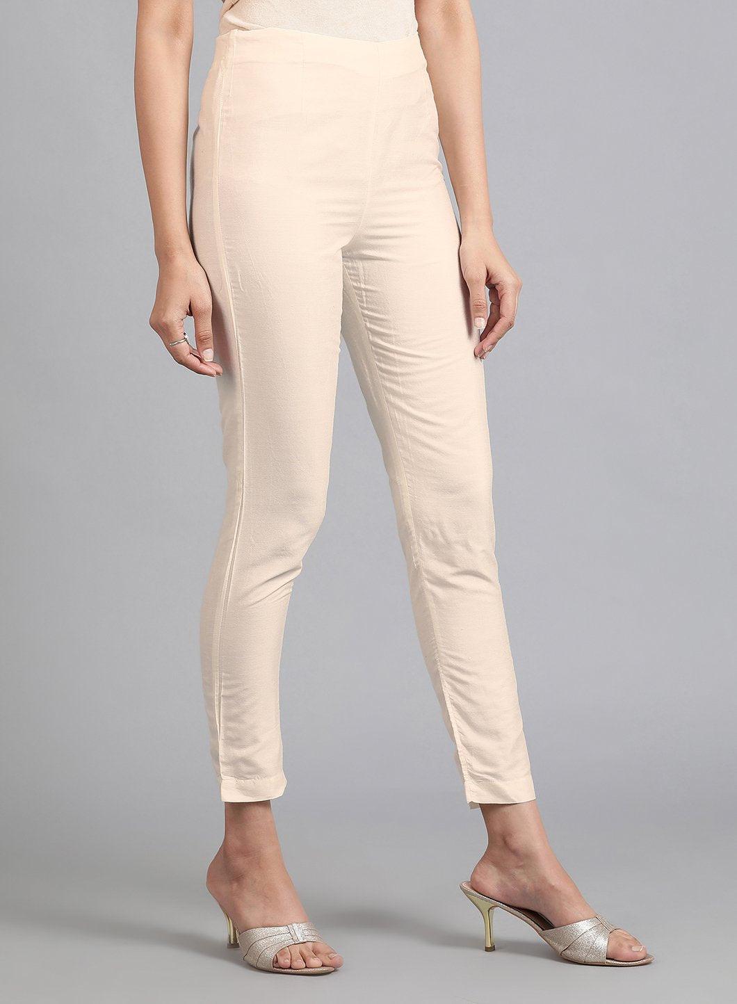 Off-White Straight Pants - wforwoman