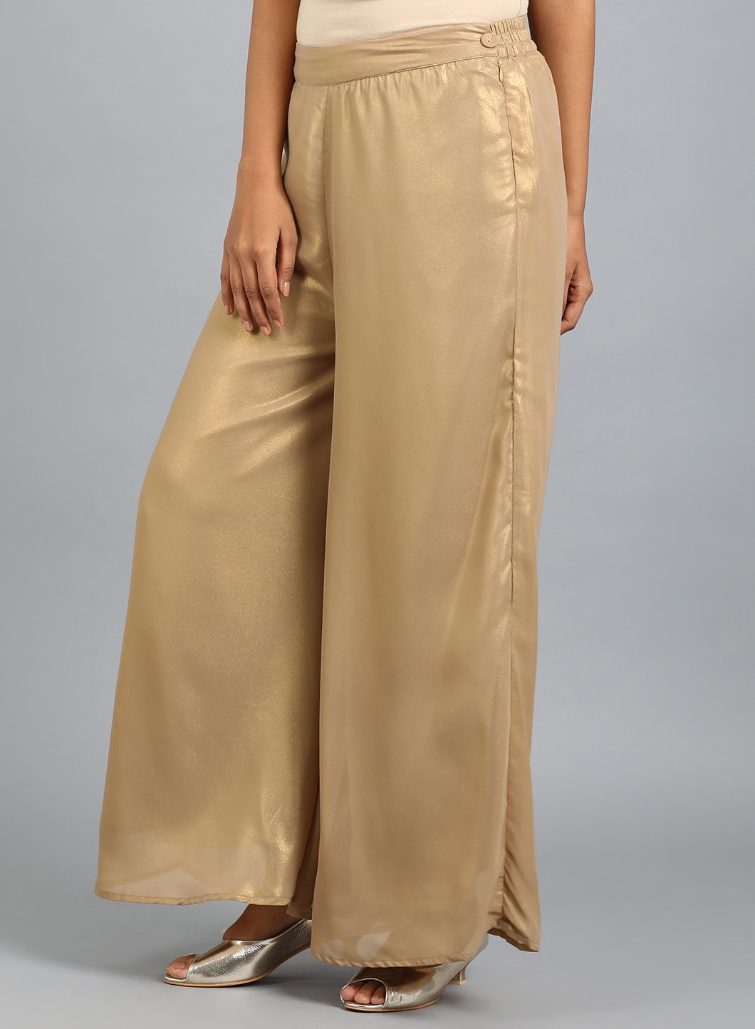 Gold Solid Pants