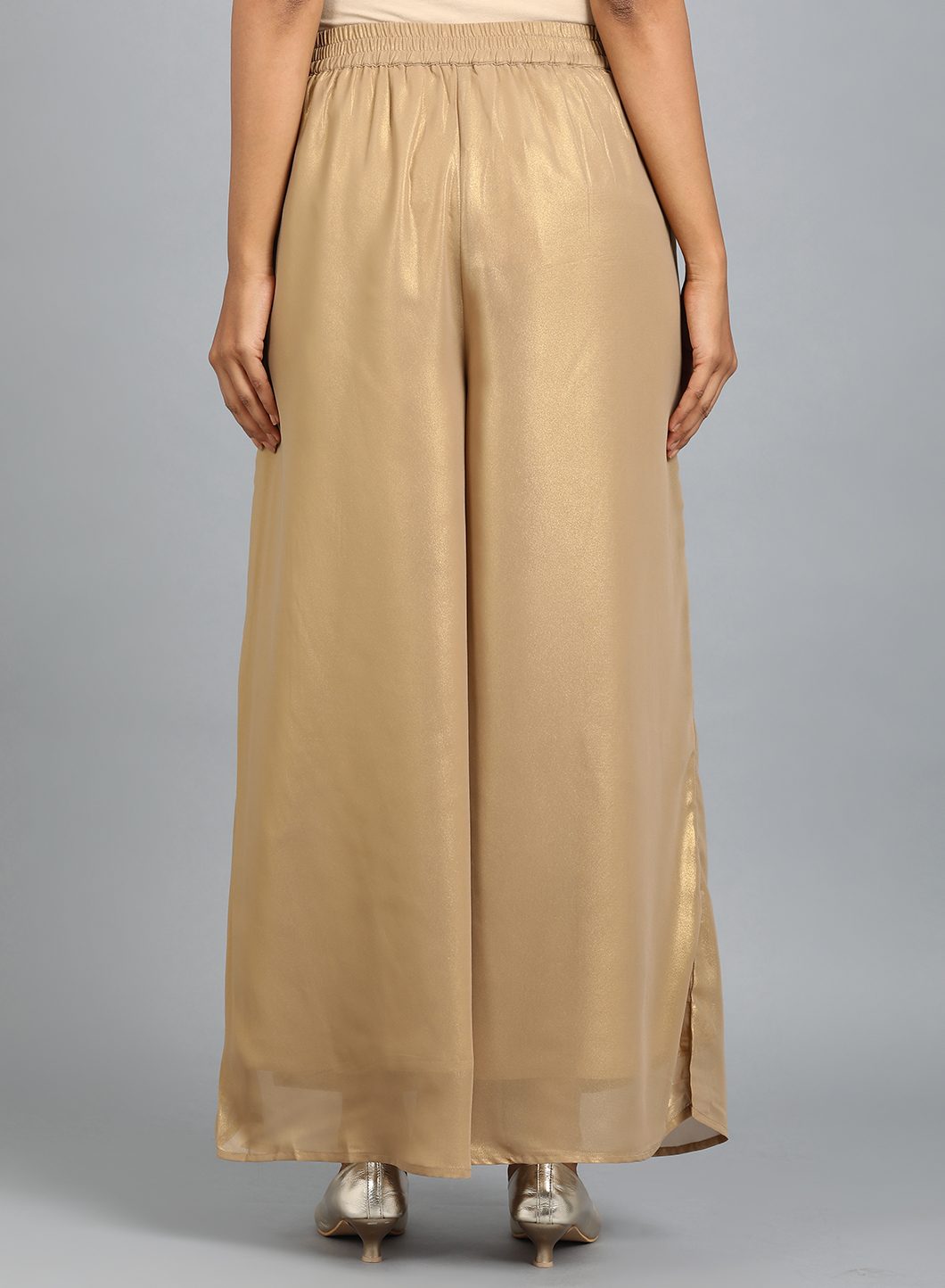 Gold Solid Pants