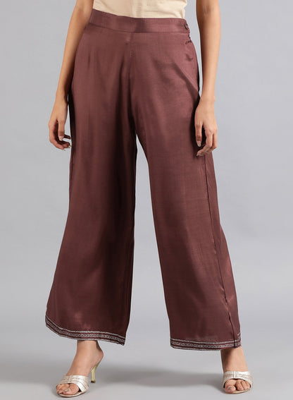 Brown Flared Pants