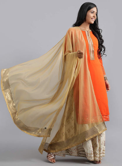 Gold Solid Dupatta