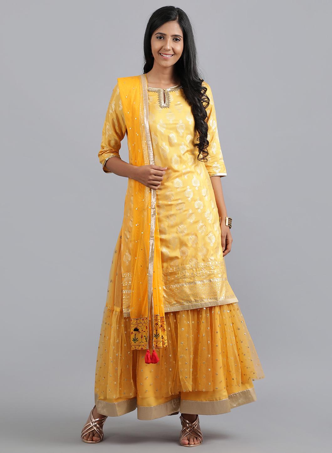 Yellow Solid Dupatta