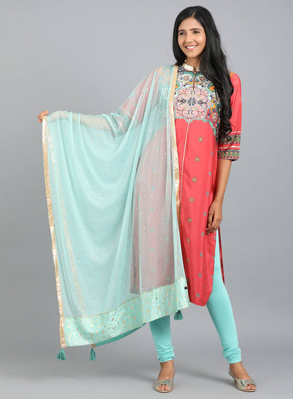 Light Green Printed Dupatta