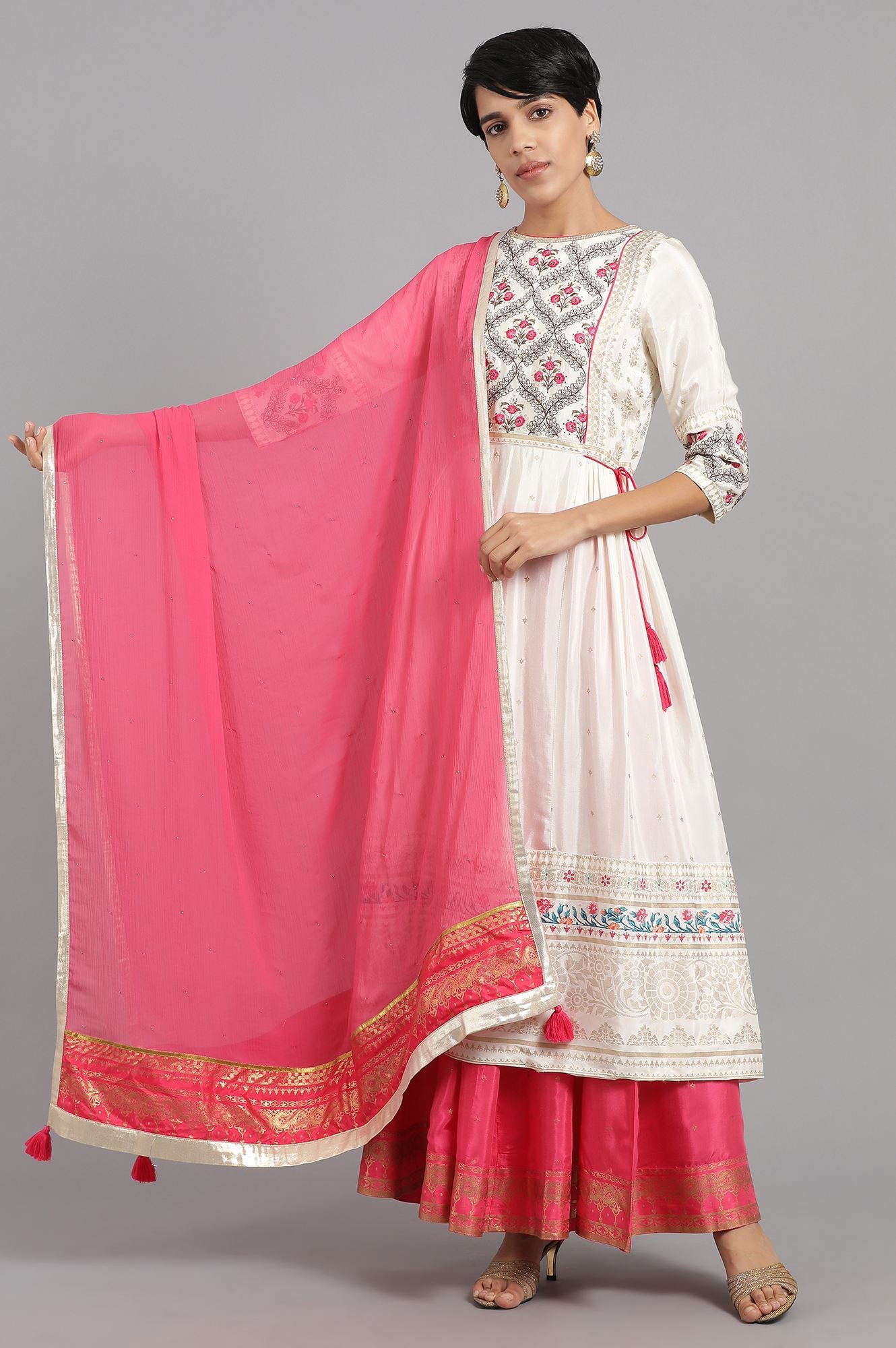 Pink Chiffon Dupatta