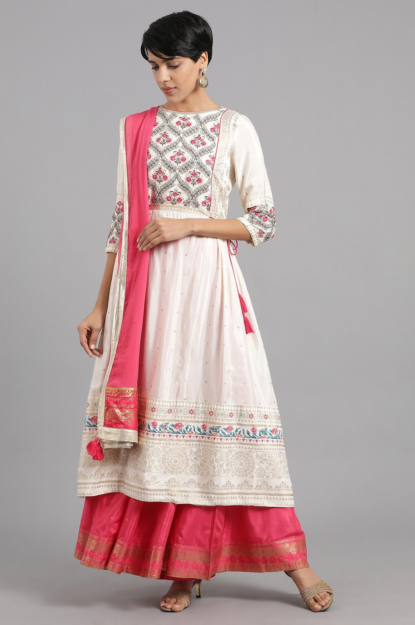 Pink Chiffon Dupatta