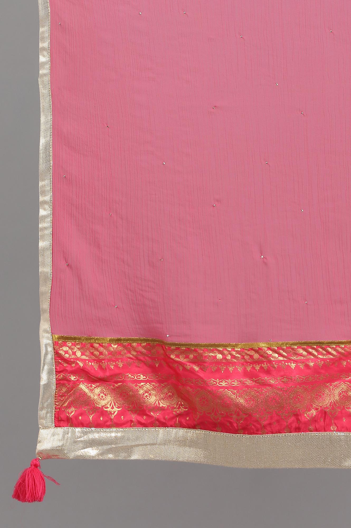 Pink Chiffon Dupatta