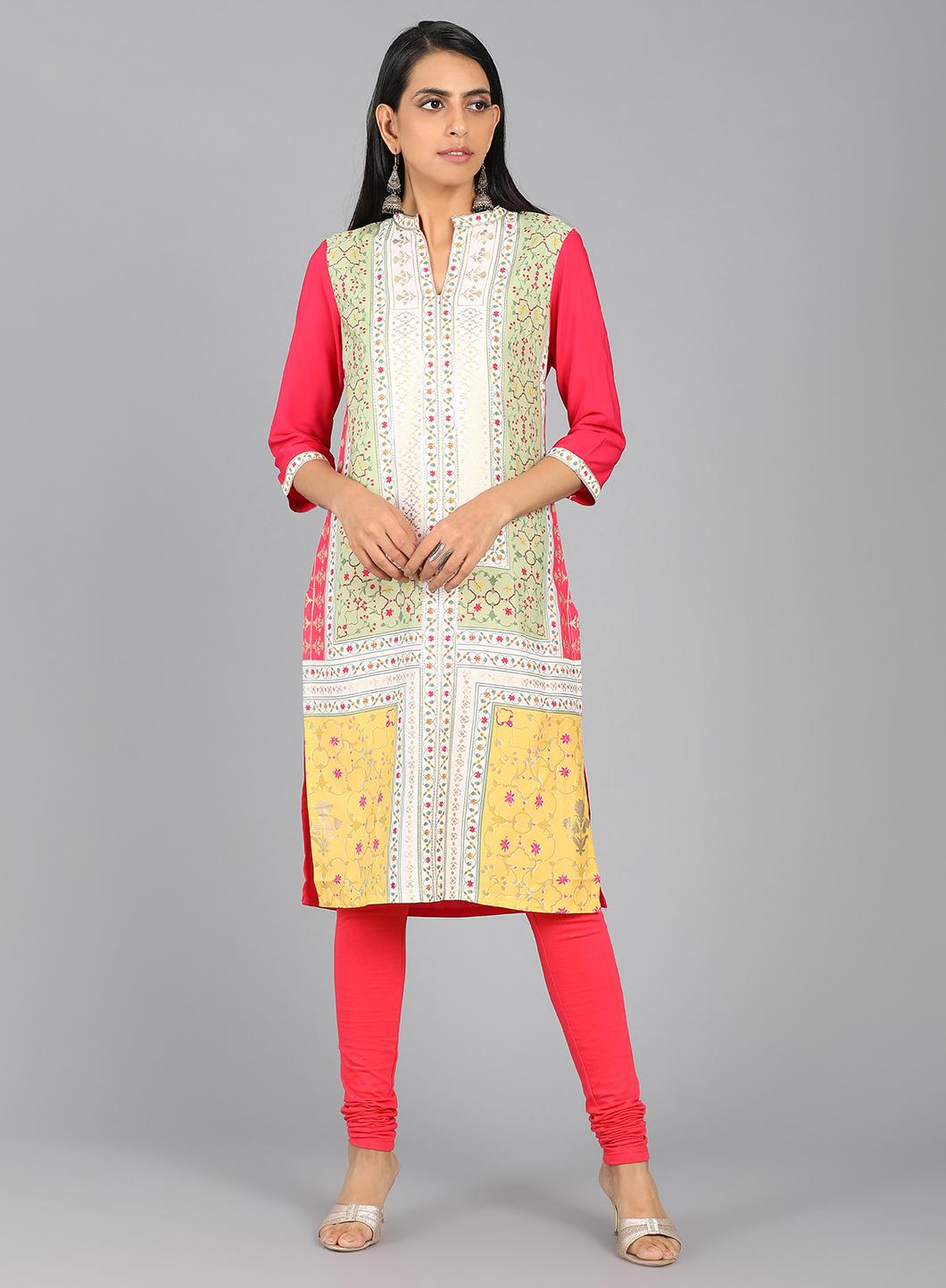 Pink Knitted Churidar