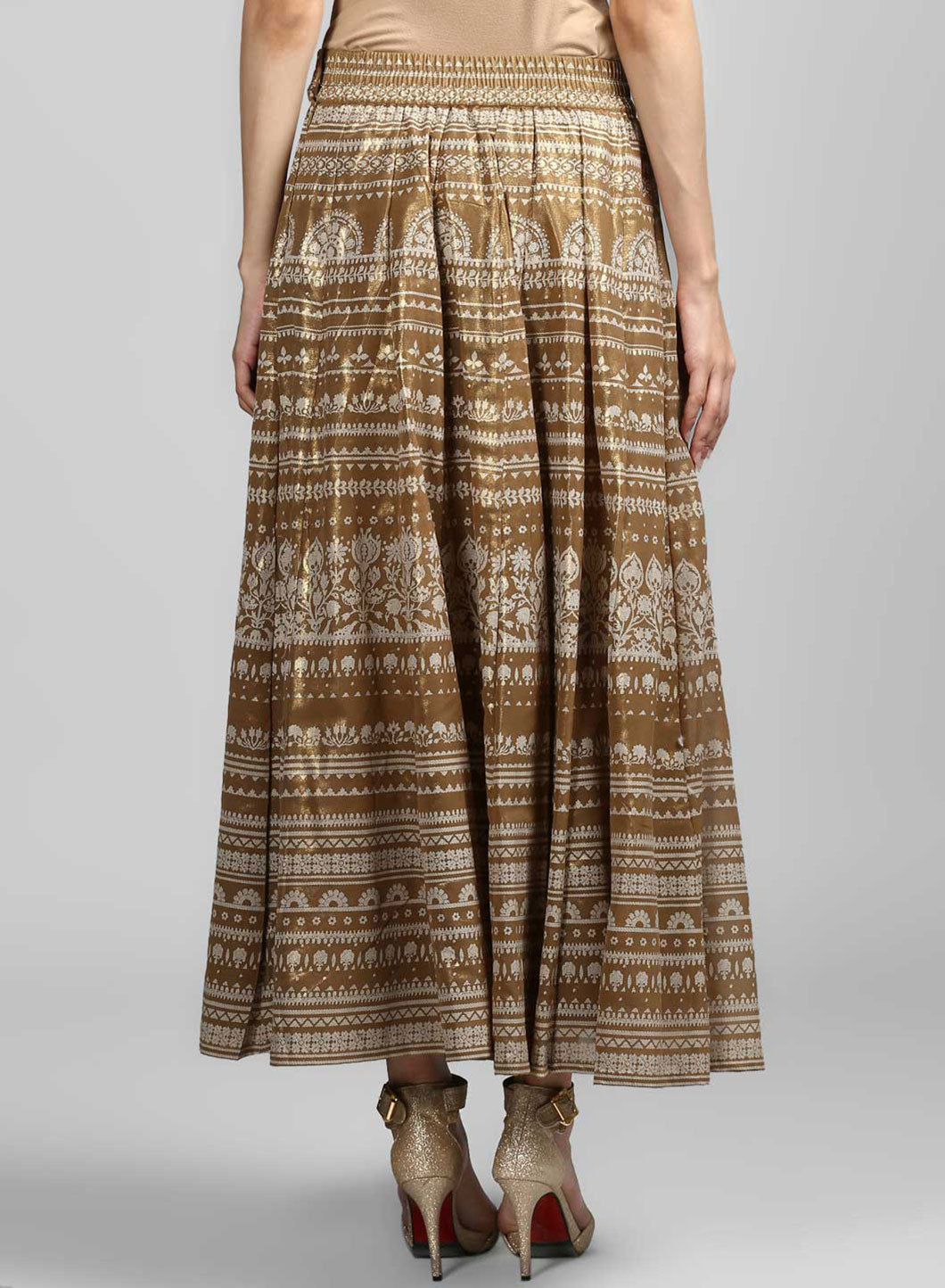 Golden Printed Skirt