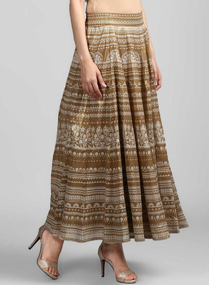 Golden Printed Skirt