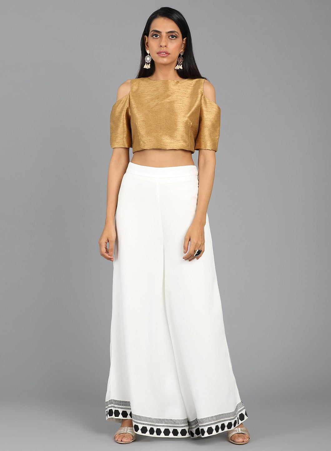 White Flared Culottes