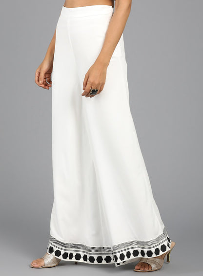 White Flared Culottes