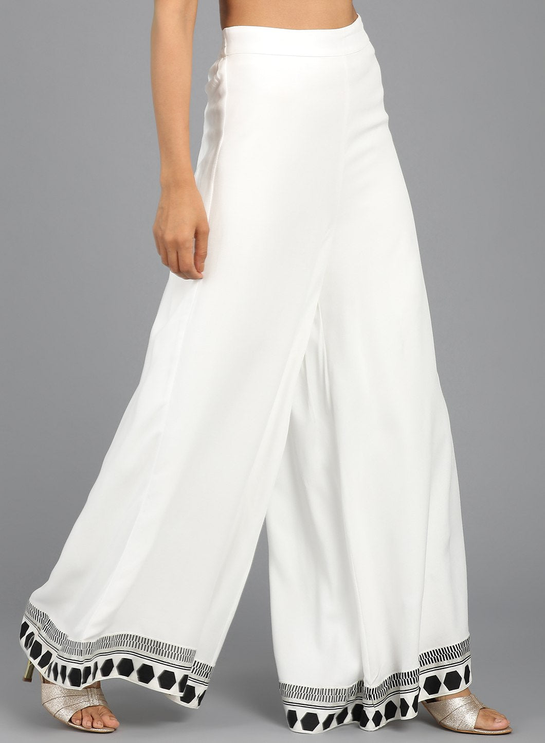 White Flared Culottes