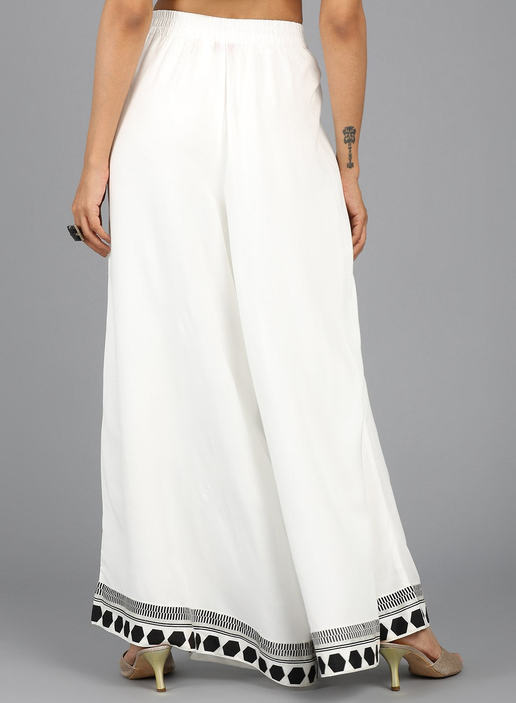 White Flared Culottes