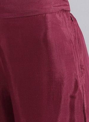 Wine Parallel Pants - wforwoman