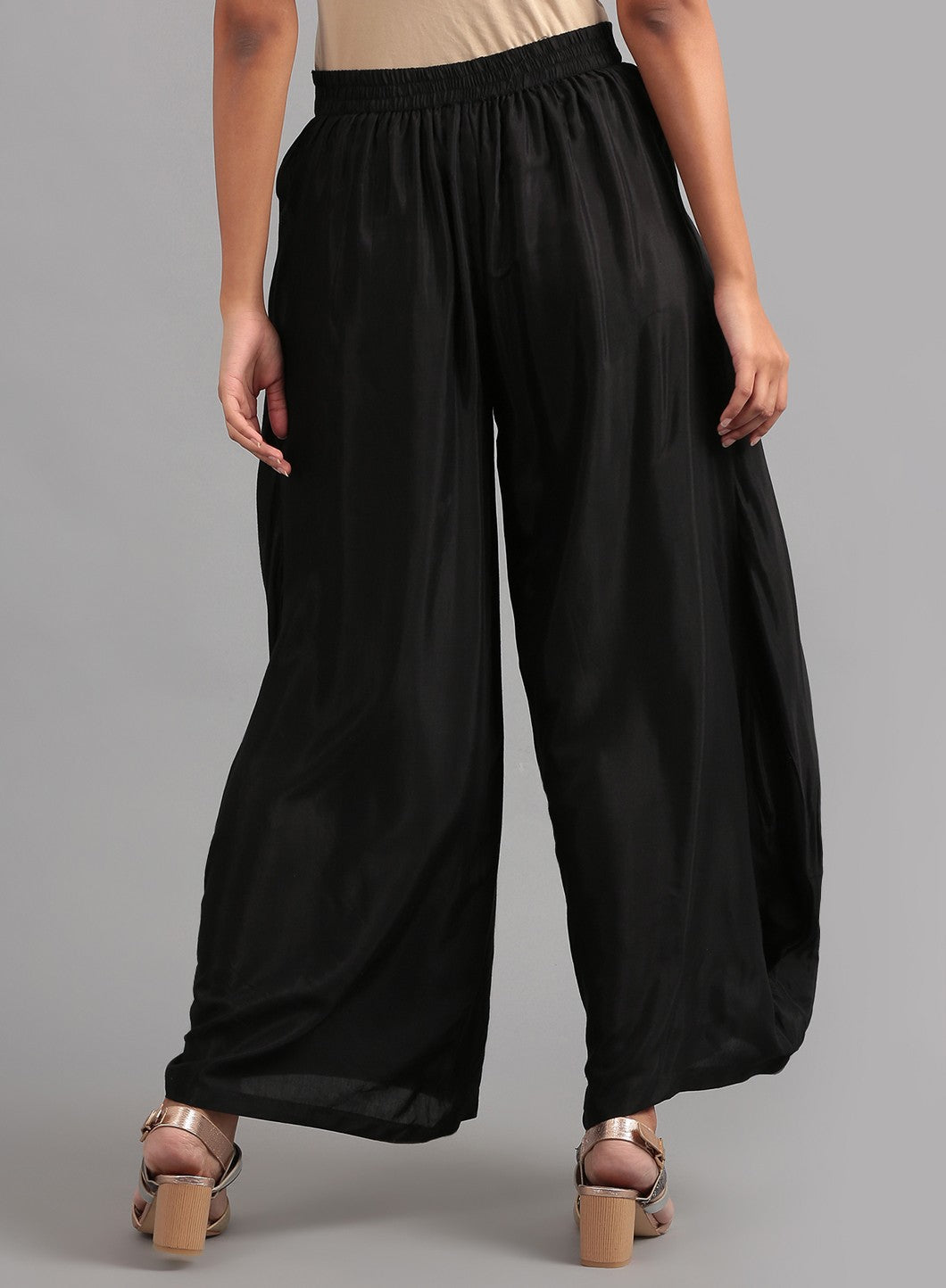 Black Cowl Pants