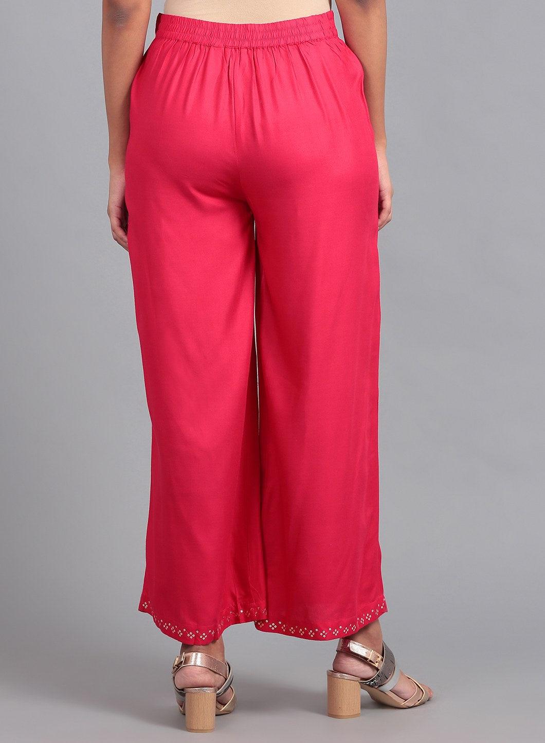 Fuchsia Pink Parallel Pants - wforwoman