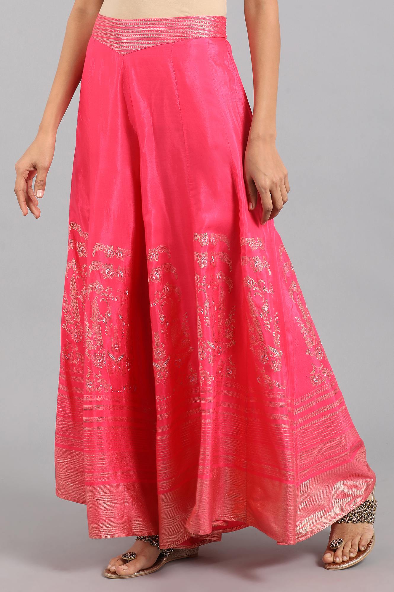 Pink Shantung Culottes