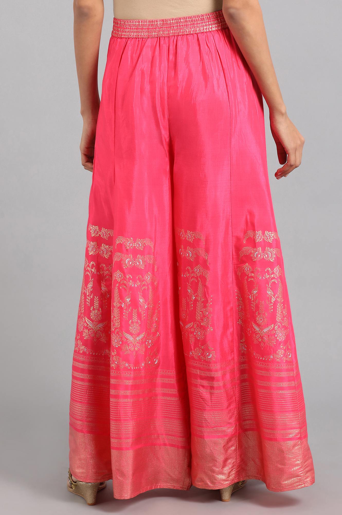 Pink Shantung Culottes