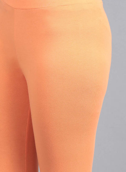 Orange Solid Tights