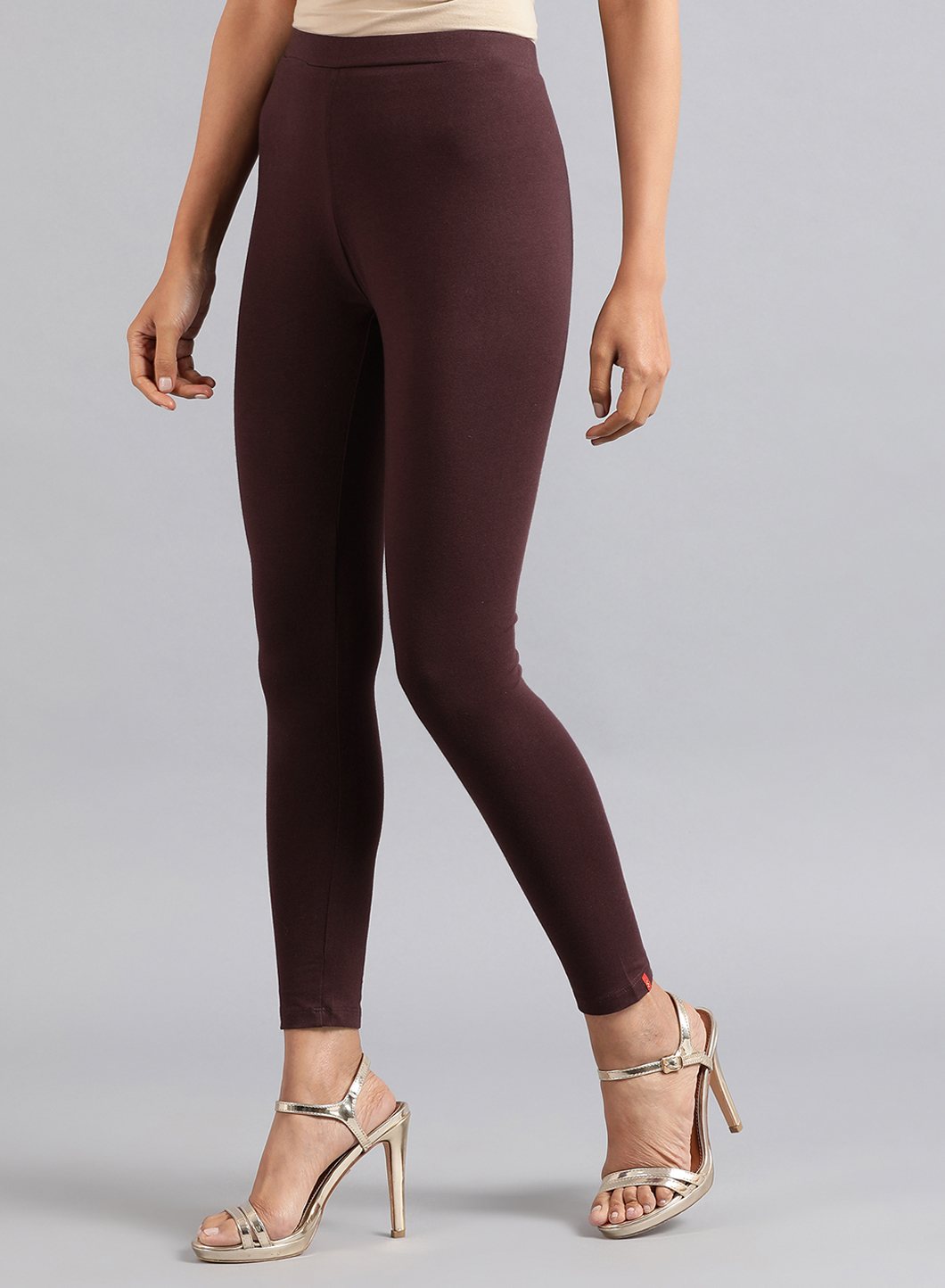 Wine Solid Tights