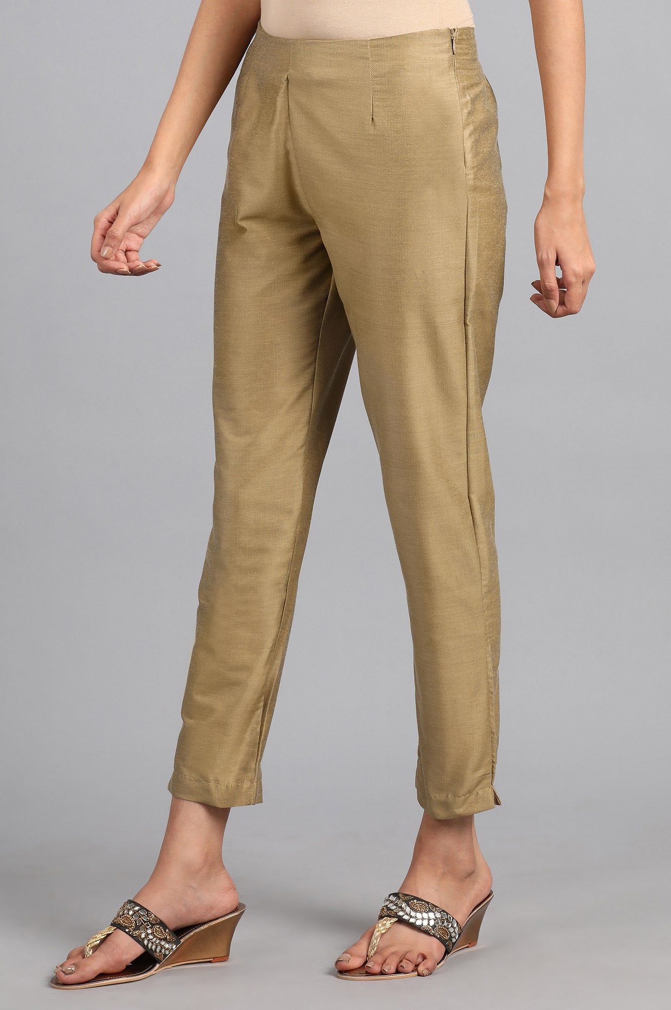 Gold Solid Trousers