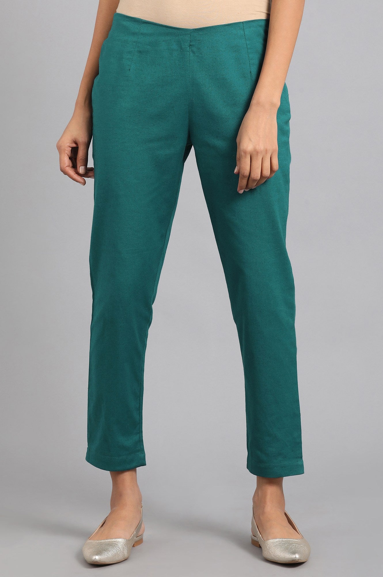 Teal Ankle length Trouser