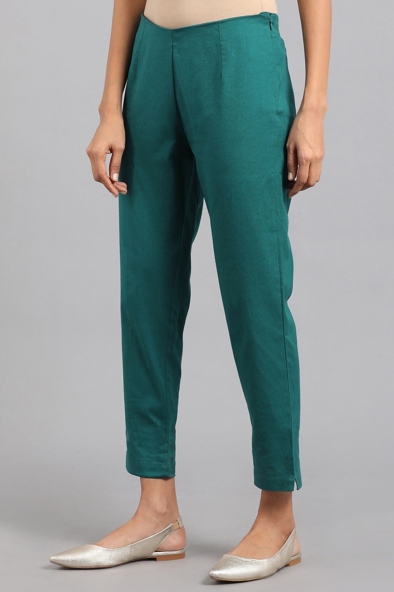 Teal Ankle length Trouser